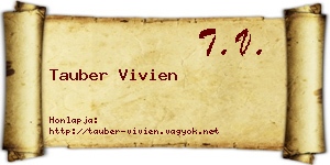 Tauber Vivien névjegykártya